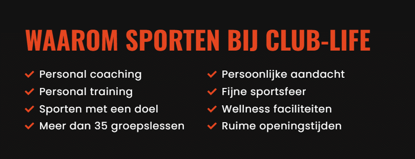 Waarom sporten bij club-life